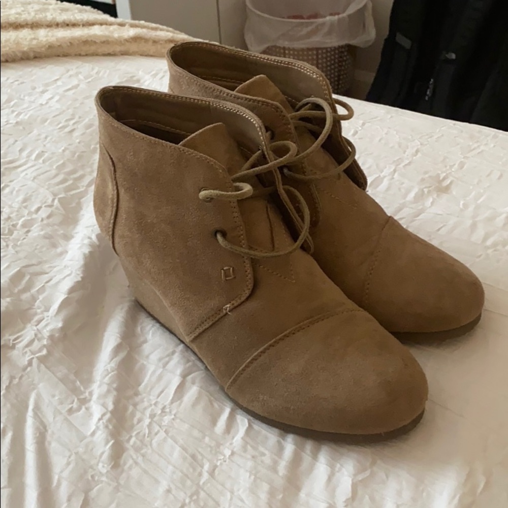 wedged booties